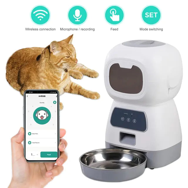 Automatic Cat & Dog Feeder, Smart Food Dispenser