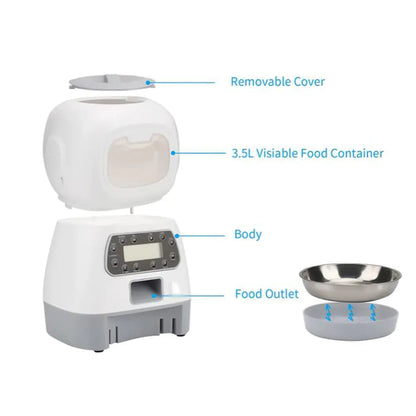 Automatic Cat & Dog Feeder, Smart Food Dispenser