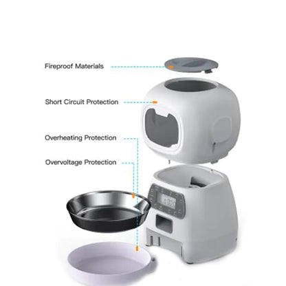 Automatic Cat & Dog Feeder, Smart Food Dispenser